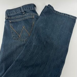 Wrangler Retro Western Streetwear Relaxed Boot Jeans Mens Dark Wash Denim 38x32